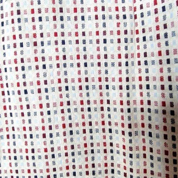 FARROW Fran Pleated High Rise Trousers Checked Jacquard Gaucho Women Medium Red - Picture 8 of 13